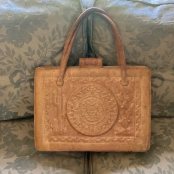 Vintage Mexican Leather Purse 👜 Tote - Picture 14 of 14